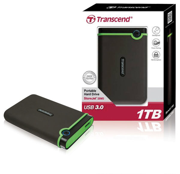 Picture of TRANSCEND ANTISHOCK EXTERNAL HDD 1TB
