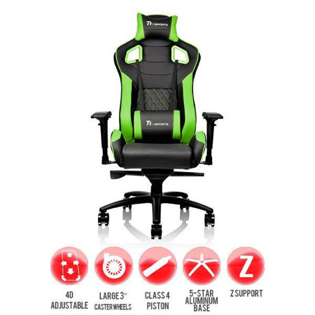 Picture of Thermaltake GT FIT Series professional gaming chair Green