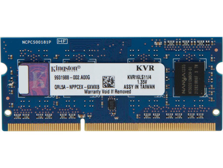 Picture of Kingston 4GB  DDR3 Laptop Ram  KVR16LS11/4