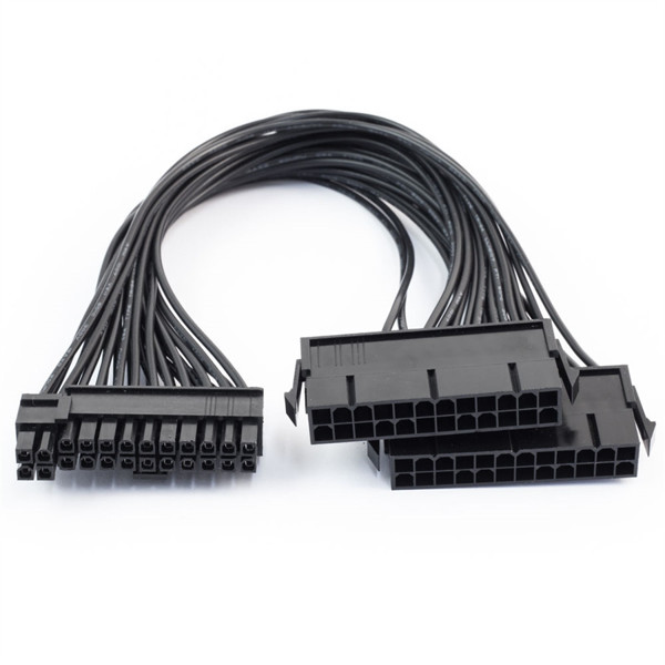 Picture of Dual 24-Pin ATX Power Supply Motherboard Adapter Cable