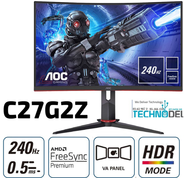 Picture of AOC C27G2Z 27" Curved Frameless   0.5ms 240Hz