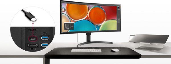 Picture of LG 35WN75C 35” QHD  Curved monitor
