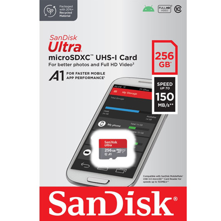 Picture of SanDisk Ultra microSD 256GB 150MBPS