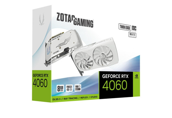 Picture of ZOTAC GAMING GEFORCE RTX 4060 8GB TWIN EDGE OC WHITE ED GDDR6