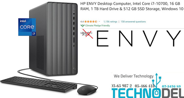 Picture of HP ENVY Desktop Core i7-10700, 16 GB RAM, 1 TB Hard Drive & 512 GB SSD
